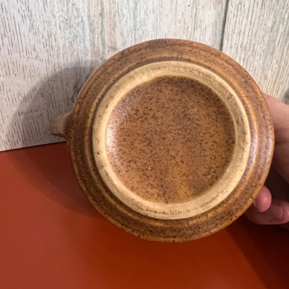 Vintage‎ Brown Speckled Stoneware Creamer Pitcher Mid Century Modern Farmhouse
